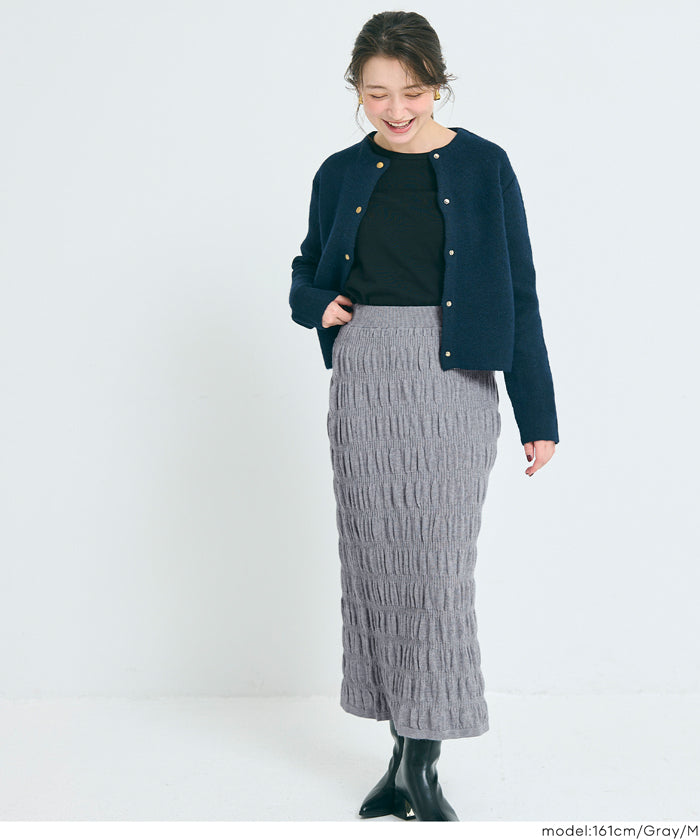 GASA ニットスカート GLOBAL WORK スカート MATINEE LINE/ブークレニットスカート
