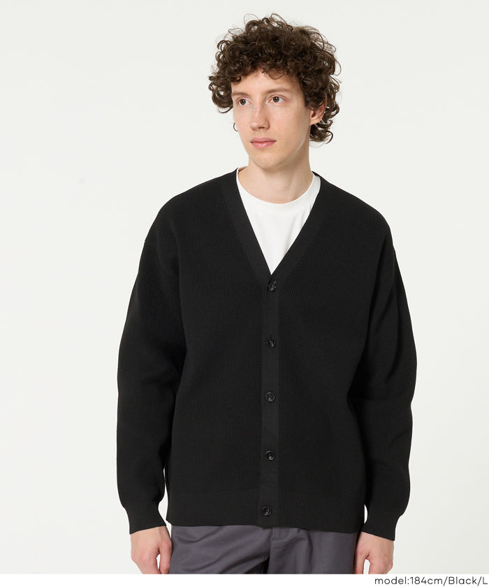 ポリウーリー畦編みカーディガン メンズ レディース メール便不可