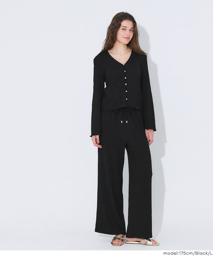 セール☆1490円→1290円 シボシャーリングパンツ レディース メール便