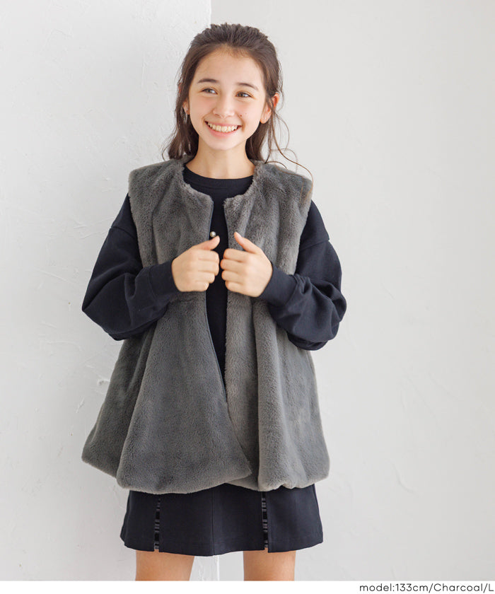 フェイクファージップベスト キッズ メール便不可 – coca公式ストア