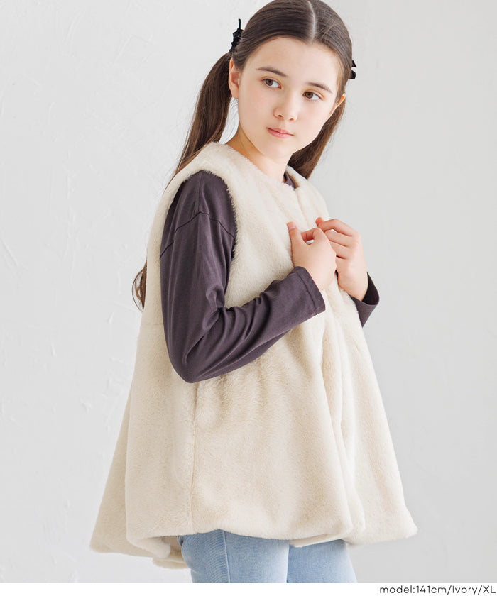 フェイクファージップベスト キッズ メール便不可 – coca公式ストア