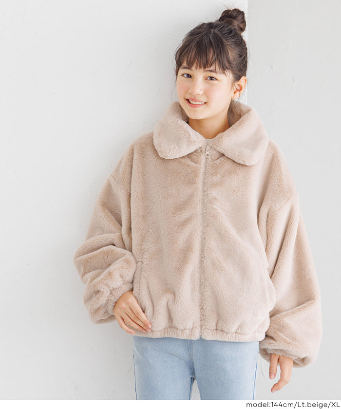 フェイクファージップブルゾン キッズ 送料無料/メール便不可 – coca