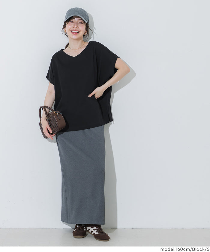 COTTON from the U.S. ドルマンVネックTシャツ レディース メール便