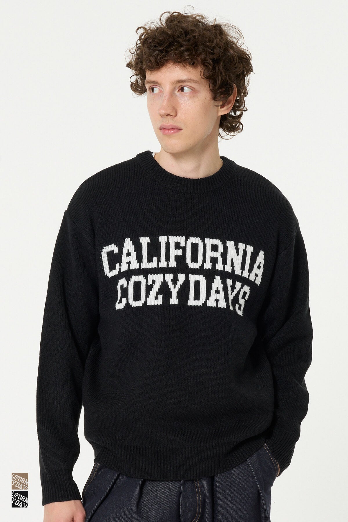 Wジャカード編みロゴニットトップス メンズ メール便不可 – coca公式ストア