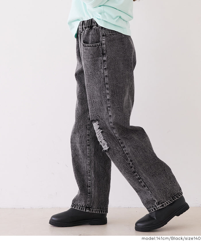 デニムサイドカットダメージパンツ キッズ メール便不可 – coca公式ストア