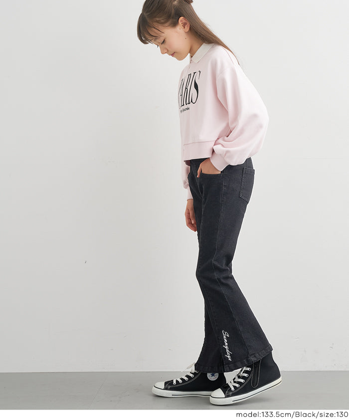 デニム刺繍フレアパンツ キッズ メール便不可 – coca公式ストア