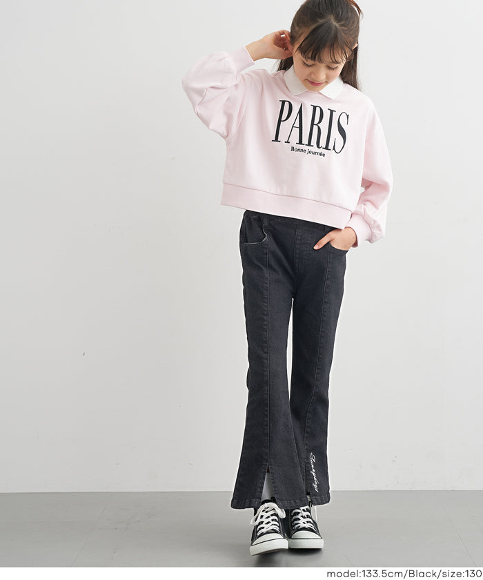 デニム刺繍フレアパンツ キッズ メール便不可 – coca公式ストア