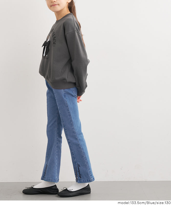 デニム刺繍フレアパンツ キッズ メール便不可 – coca公式ストア