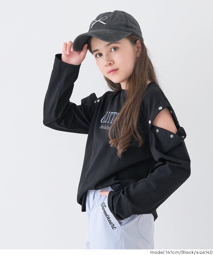 セール☆1490円→550円 肩ボタンあき長袖Tシャツ キッズ メール便不可