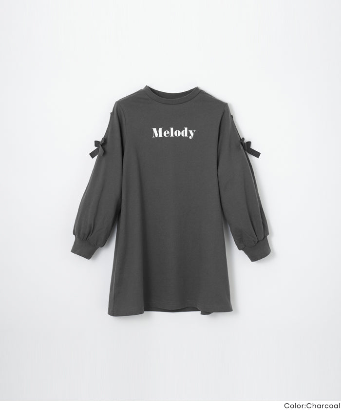 セール☆1690円→1490円 肩あき長袖カットソーワンピース キッズ