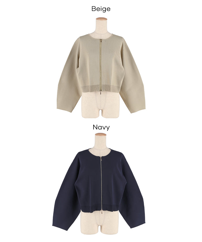 SOLD OUTニットブルゾン セール☆2490円→1990円 ニットブルゾン レディース メール便不可