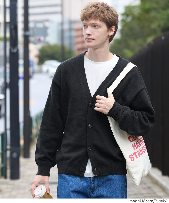 セール☆1990円→990円 ウールタッチニットカーディガン メンズ