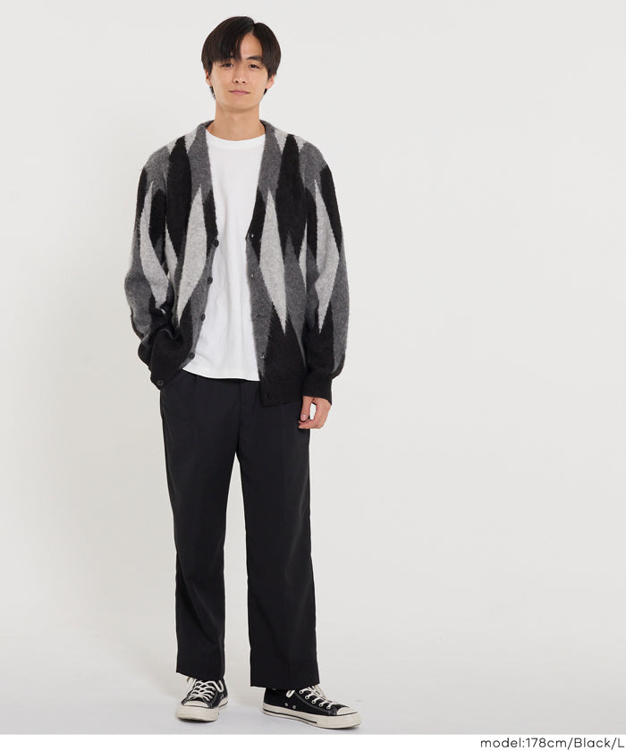 専用⭐︎限定お値下げ新品ジーナシス⭐︎ダイヤ柄カーディガン JEANASIS（ジーナシス）の「5GダイヤガラキモウVカーディガン/258140