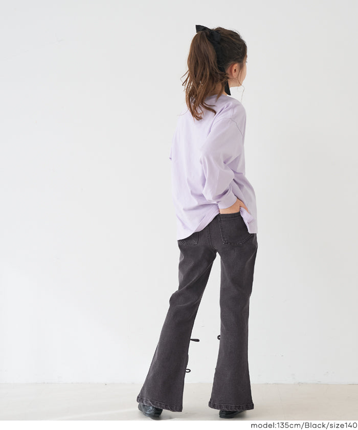 デニムリボンセミフレアパンツ キッズ メール便不可 – coca公式ストア