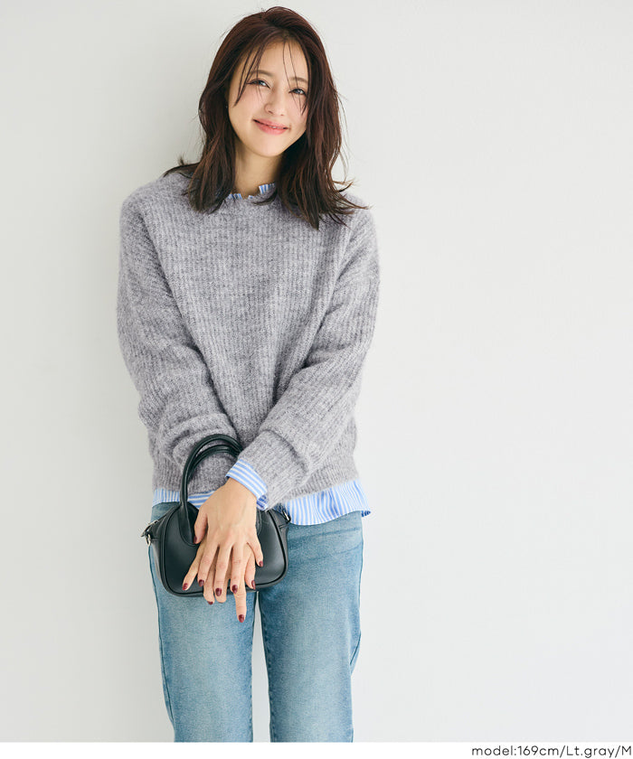セール☆2490円→1490円 オーバーサイズニットトップス レディース