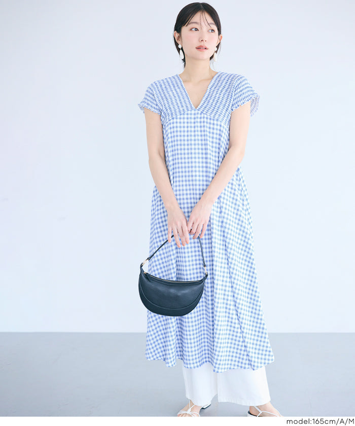 セール☆2690円→990円 シャーリングバックリボンワンピース