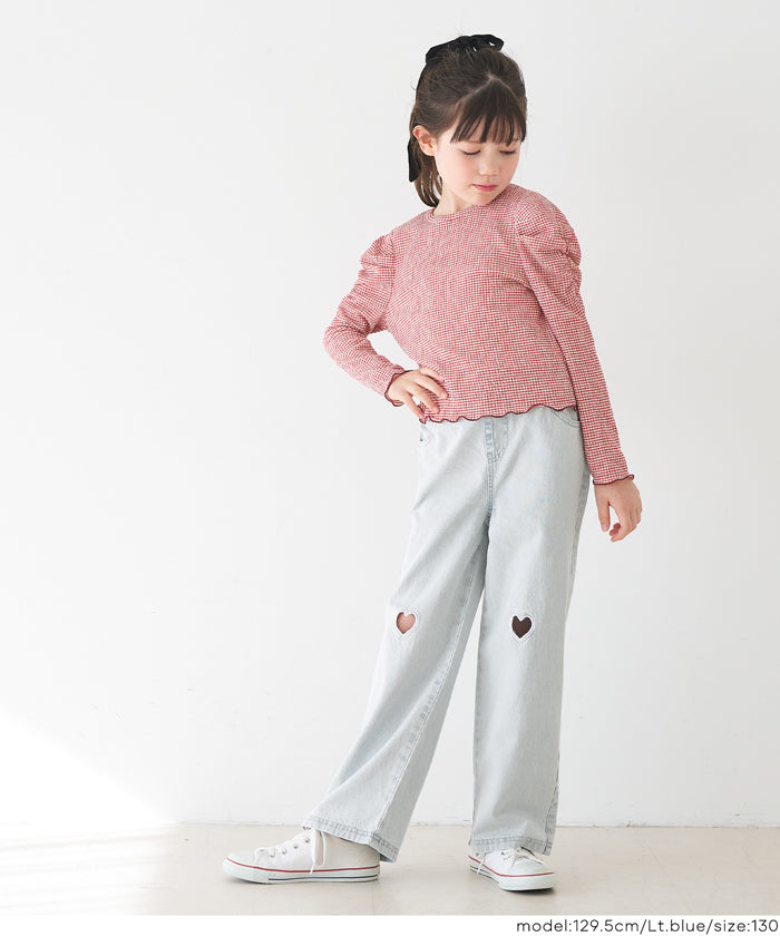 デニムハート刺繍パンツ キッズ メール便不可 – coca公式ストア
