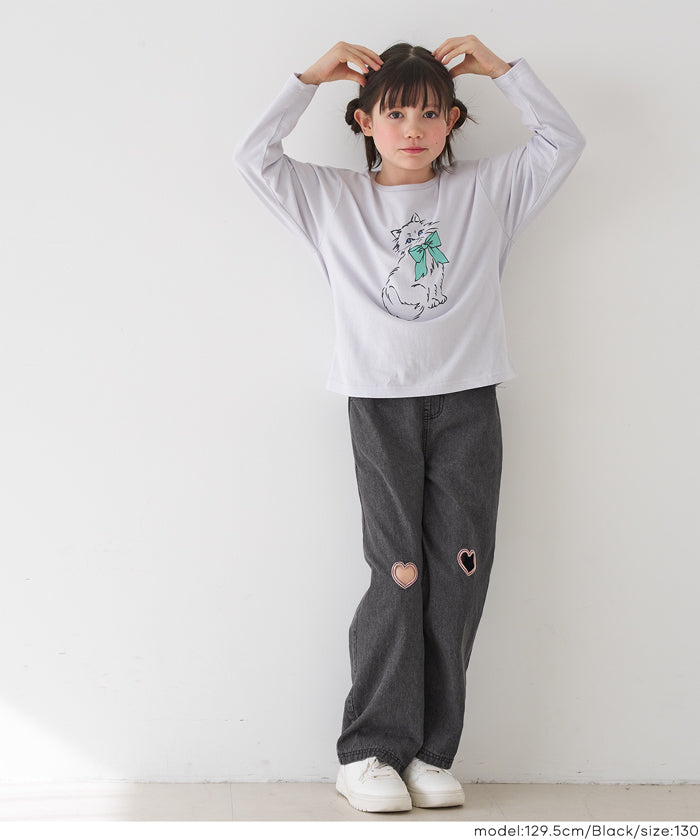 デニムハート刺繍パンツ キッズ メール便不可 – coca公式ストア
