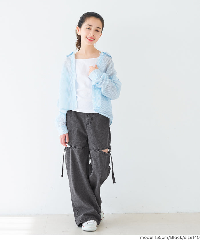 デニムベルトスリットパンツ キッズ メール便不可 – coca公式ストア