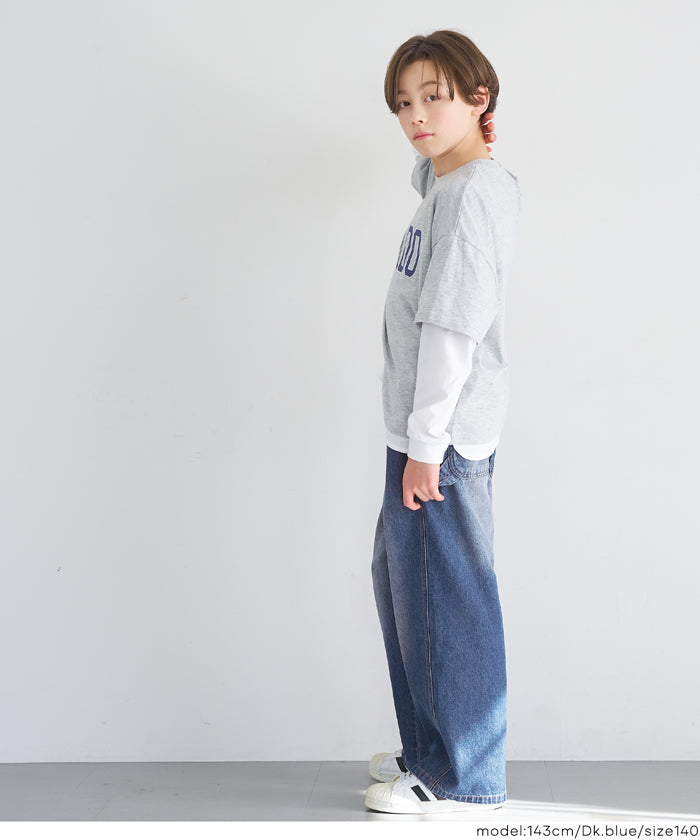 50s vintage デニム　ペインターパンツ　股リベ　大戦　キッズ　スタッズ セール☆2490円→1990円 デニムペインターパンツ キッズ メール便不可