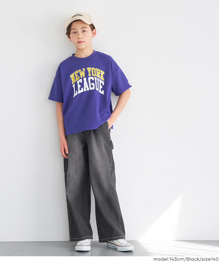 セール☆2490円→990円 デニムペインターパンツ キッズ メール便不可