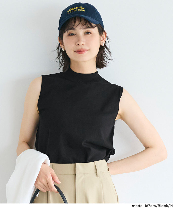 ジーフォア ノースリーブハイネックシャツ レディース 36(S) G/FORE サマーニットノースリーブハイネックトップス レディース メール便不可