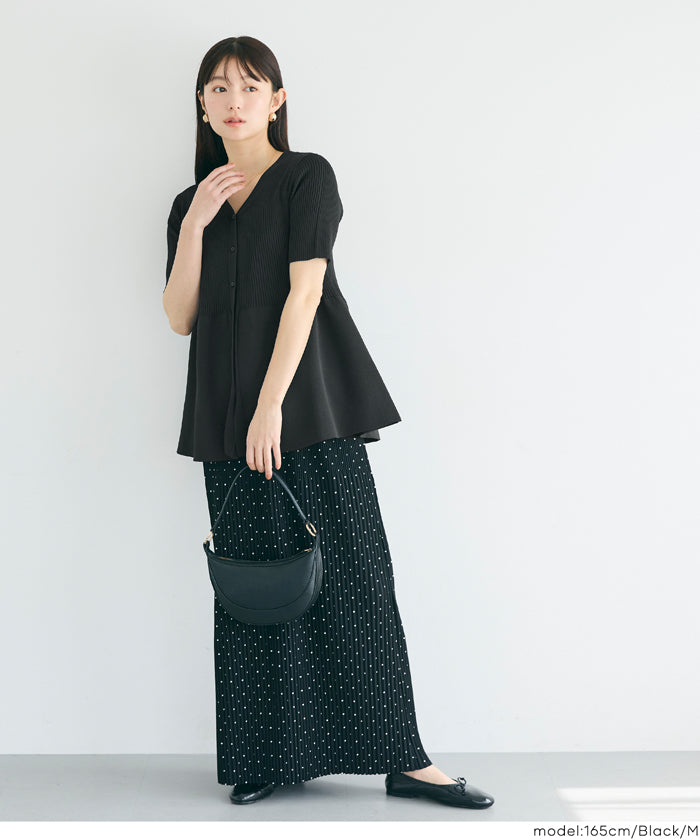ohga ぺプラムカーディガン　ブラック　ニット セール☆2690円→1990円 ぺプラムニットカーディガン レディース