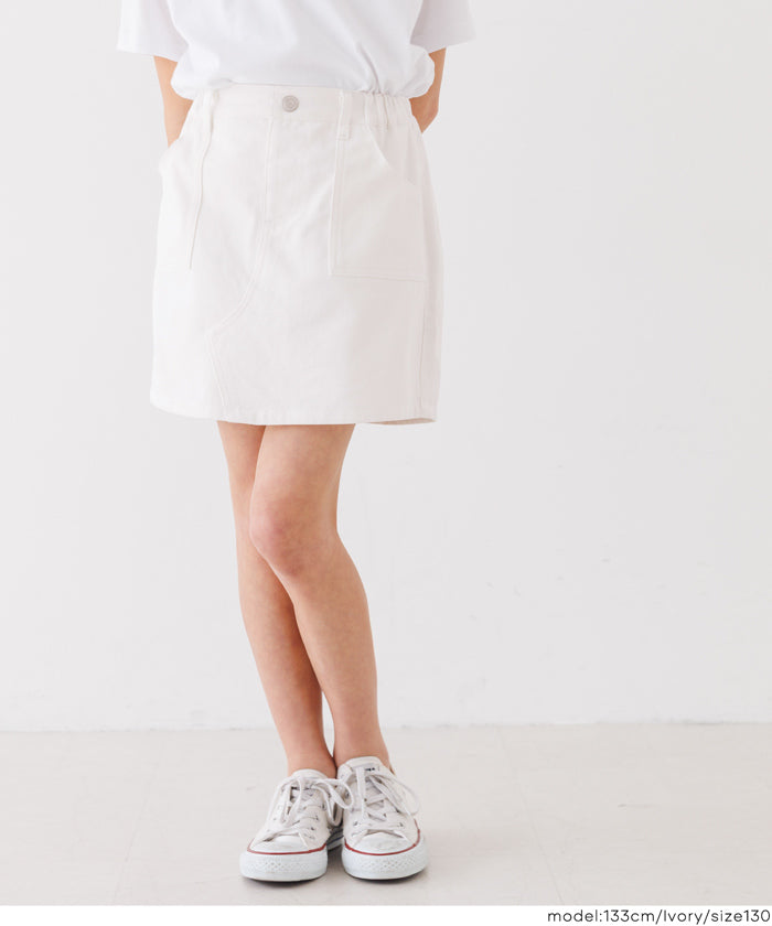 poisポワ button line skirt ホワイト Ｓサイズ タイトスカパン キッズ メール便不可 – coca公式ストア