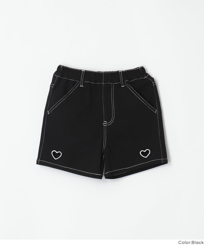 ハート刺繍ショートパンツ キッズ メール便不可 – coca公式ストア