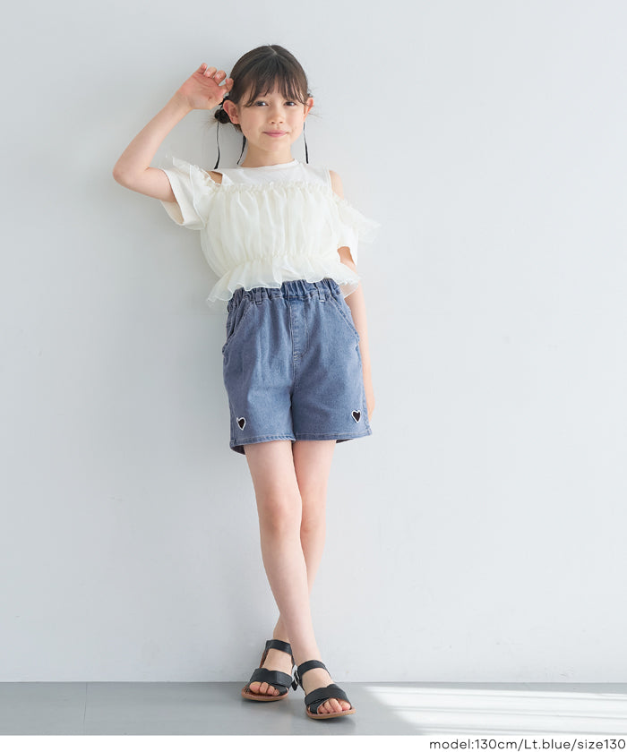 ハート刺繍ショートパンツ キッズ メール便不可 – coca公式ストア