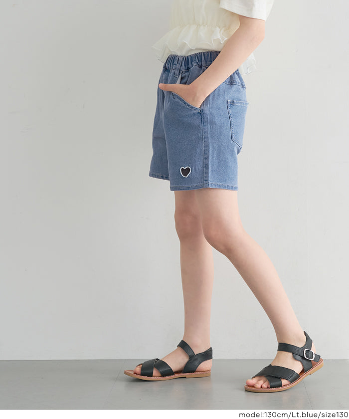 ハート刺繍ショートパンツ キッズ メール便不可 – coca公式ストア