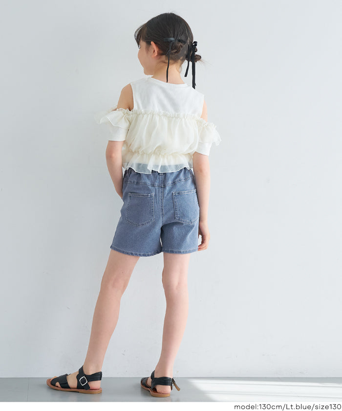familiar ボート刺繍 Tシャツ・ショートパンツ・リュックセット ONLINE限定】【接触冷感】サマーベア柄ワンポイントTシャツ&ショート