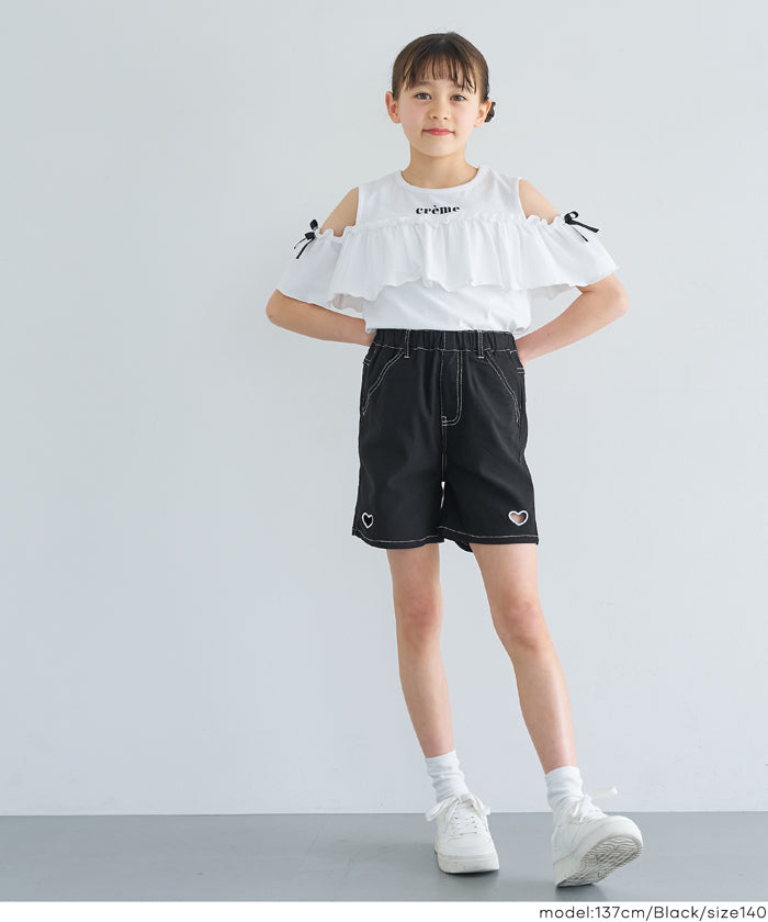ハート刺繍ショートパンツ キッズ メール便不可 – coca公式ストア