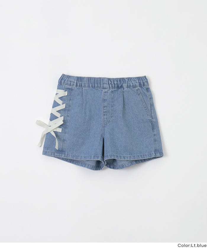 デニムレースアップショートパンツ キッズ メール便不可 – coca公式ストア