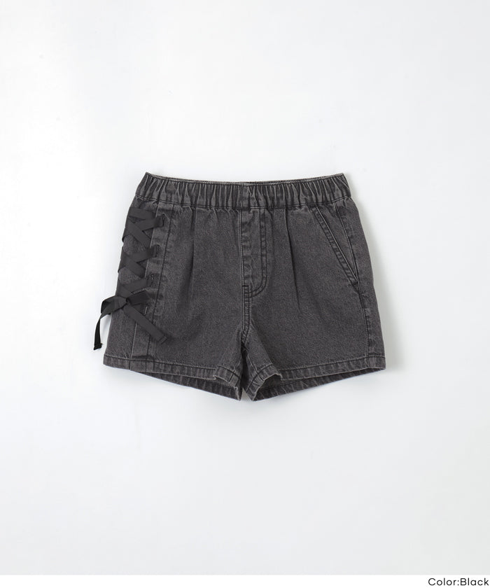 デニムレースアップショートパンツ キッズ メール便不可 – coca公式ストア