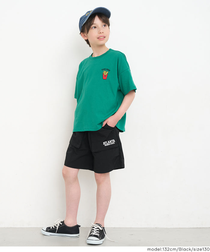 ワッシャーナイロン刺繍ハーフパンツ キッズ メール便不可 – coca公式