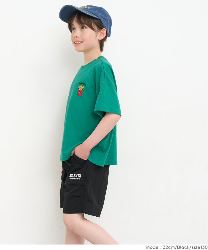 ワッシャーナイロン刺繍ハーフパンツ キッズ メール便不可 – coca公式
