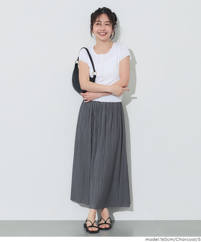 UNITED TOKYO ランダムヘムプリーツスカート　カーキMサイズ 即完売】UNITED TOKYO ランダムヘムプリーツスカート カーキMサイズ