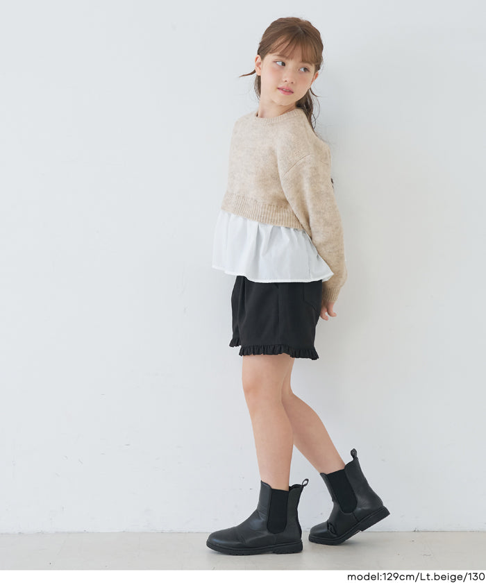 親子お揃いドッキングギャザーニット キッズ メール便不可 – coca公式