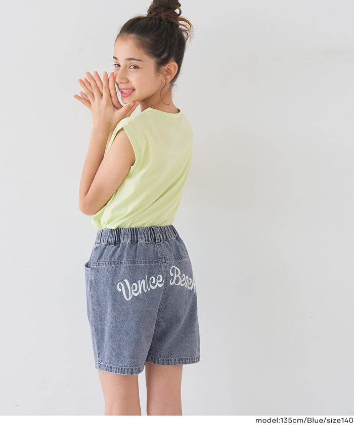 デニムヒッププリントショートパンツ キッズ メール便不可 – coca公式