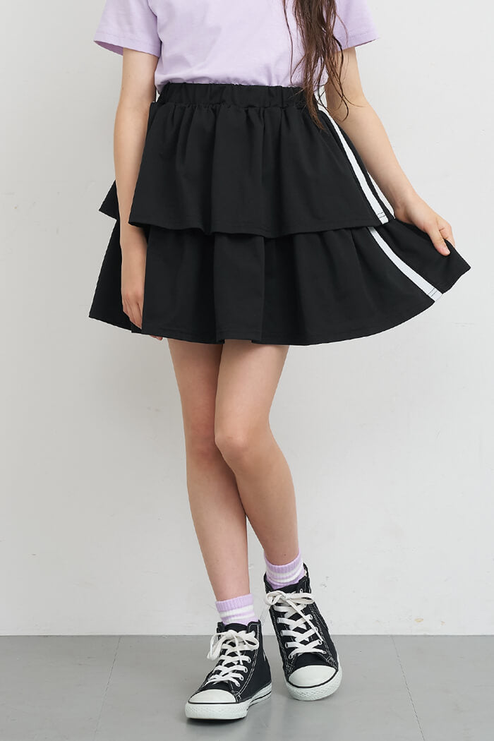 セール☆1690円→1290円 サイドラインフリルスカート キッズ メール便