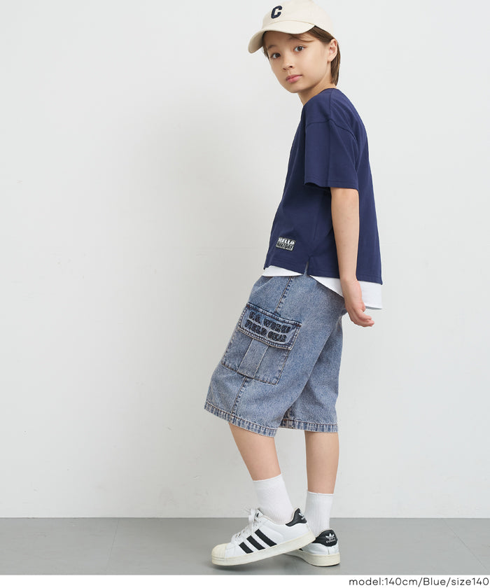 デニムカーゴハーフパンツ キッズ メール便不可 – coca公式ストア