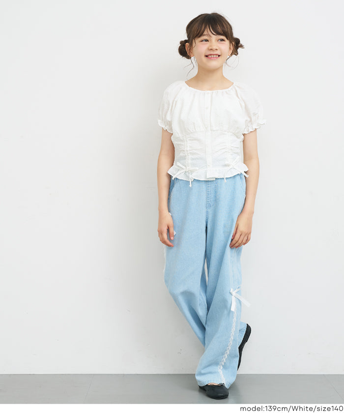 【RICOCO♡】moussy ギャザーブラウス フリーサイズ サッカーギャザーブラウス キッズ メール便不可 – coca公式ストア