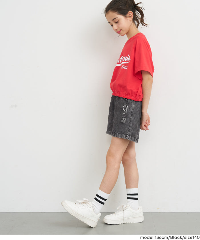 Coco_Lilia タキシードショートパンツ デニムハートバックルショートパンツ キッズ メール便不可 – coca公式