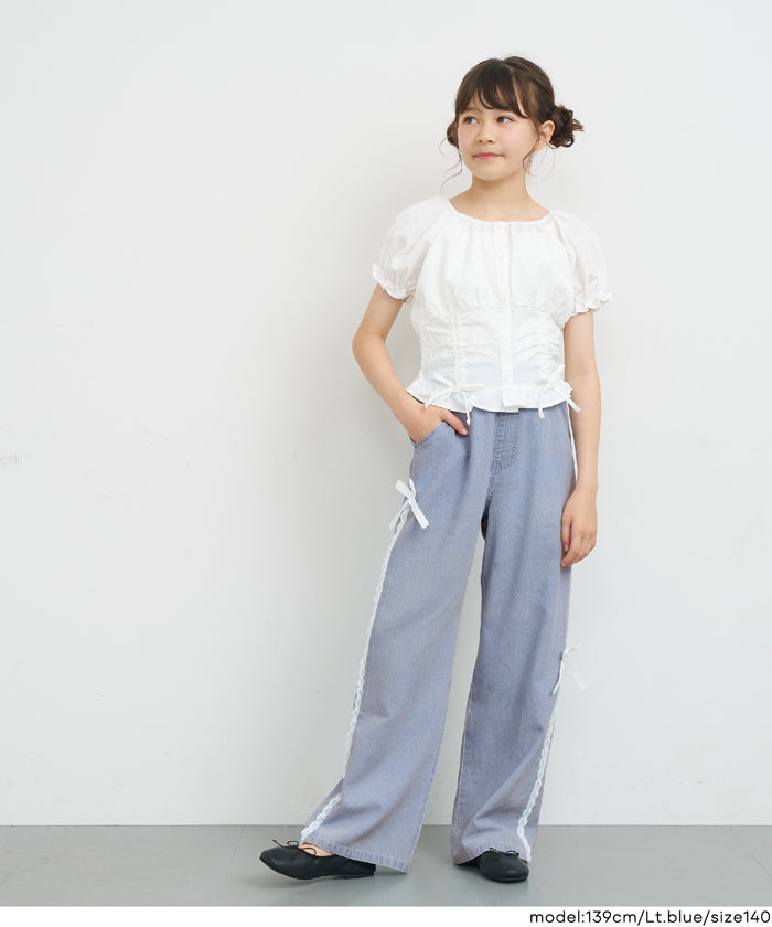 デニムサイドレースパンツ キッズ メール便不可 – coca公式ストア