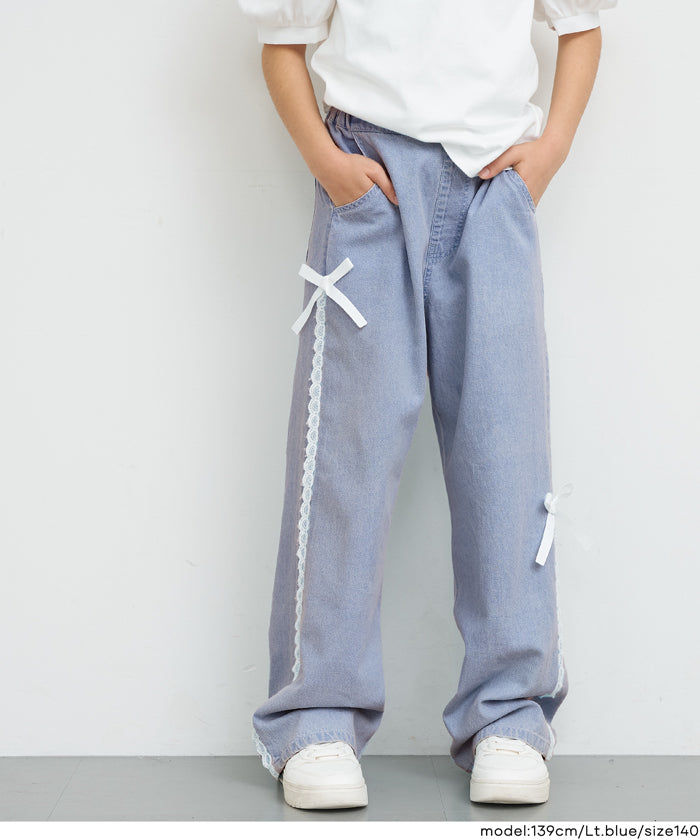 デニムサイドレースパンツ キッズ メール便不可 – coca公式ストア