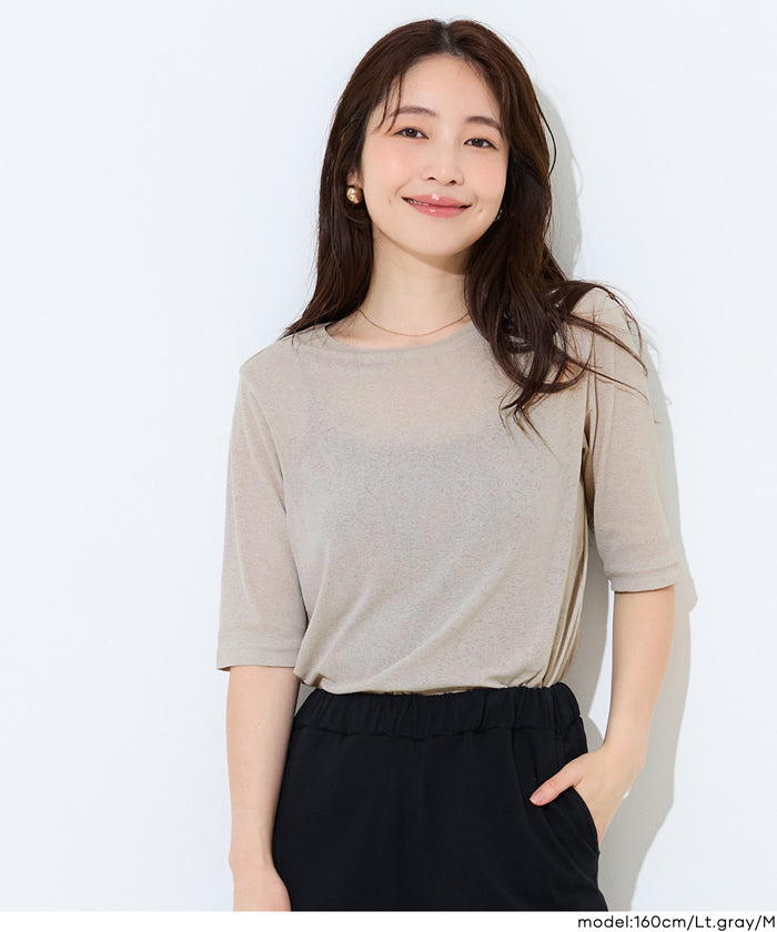 シアージョーゼット五分袖Tシャツ レディース メール便不可 – coca公式