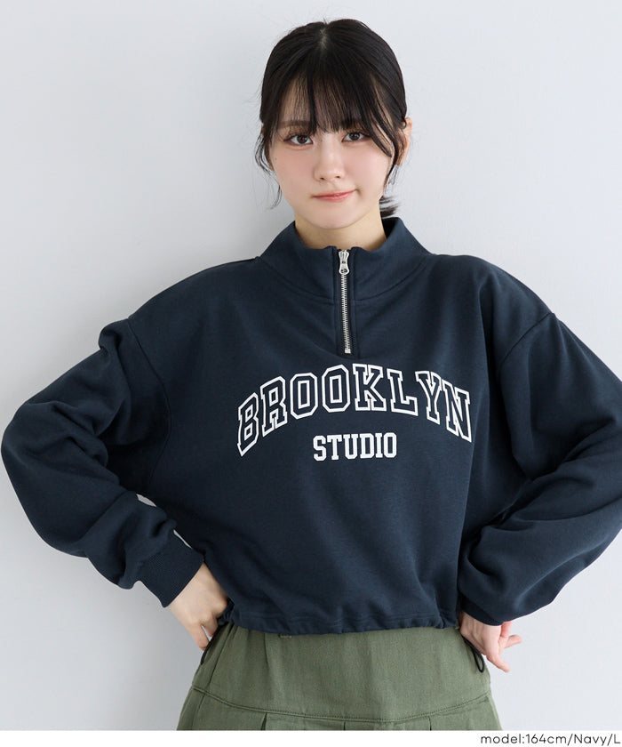 ハーフジップドロストスウェットトップス ユース メール便不可 – coca