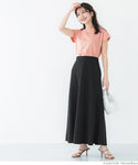 Skirt Women's Embossed A-line Silhouette Stretch Easy Care Elastic Waist Long Length Pocket No Mail Delivery 23ss coca coca