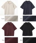 Shirt men's embossed easy care cut-and-sew short sleeve front opening plain stretch simple casual no mail delivery 23ss coca coca
